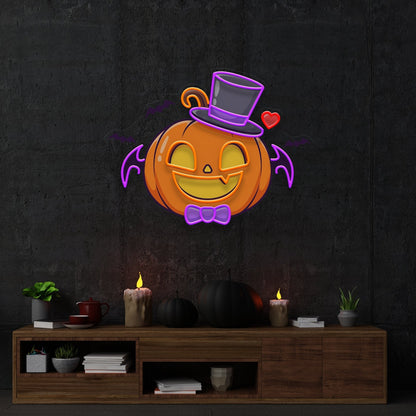 Halloween Monster Pumpkin Neon Acrylic Artwork | Shineneon
