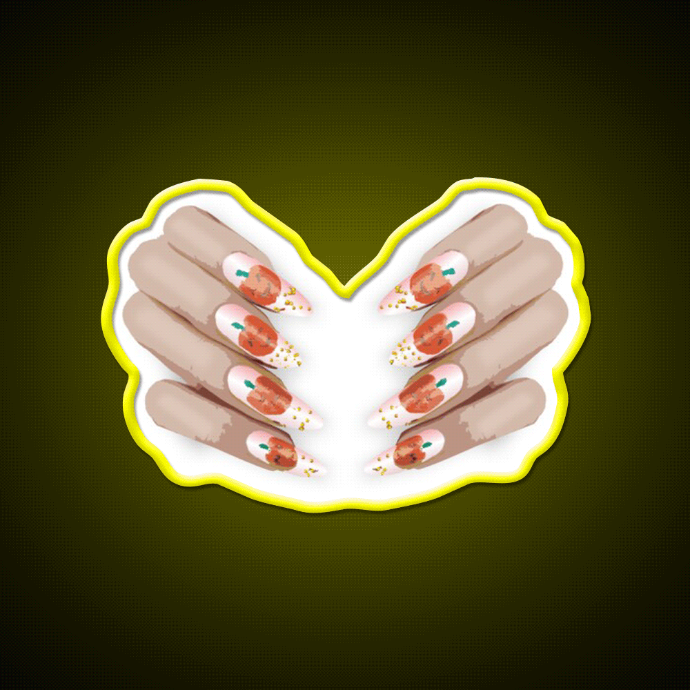 Halloween Nail Art Nail Salon Led Neon Sign Rgb Color - Custom LED neon sign front view