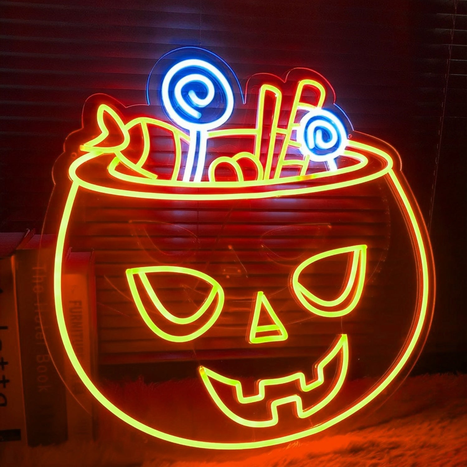Halloween Pumpkin And Candy Neon Sign | Shineneon