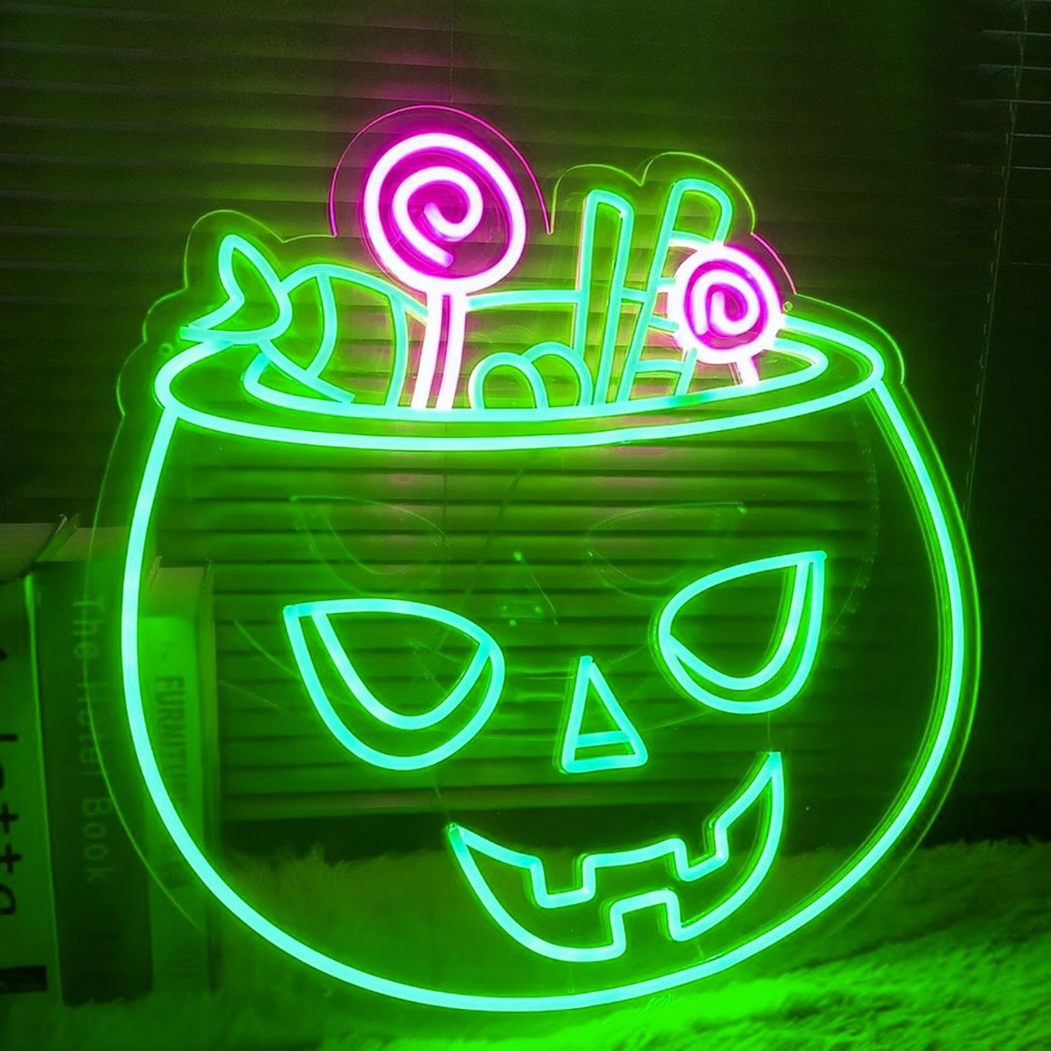 Halloween Pumpkin And Candy Neon Sign | Shineneon