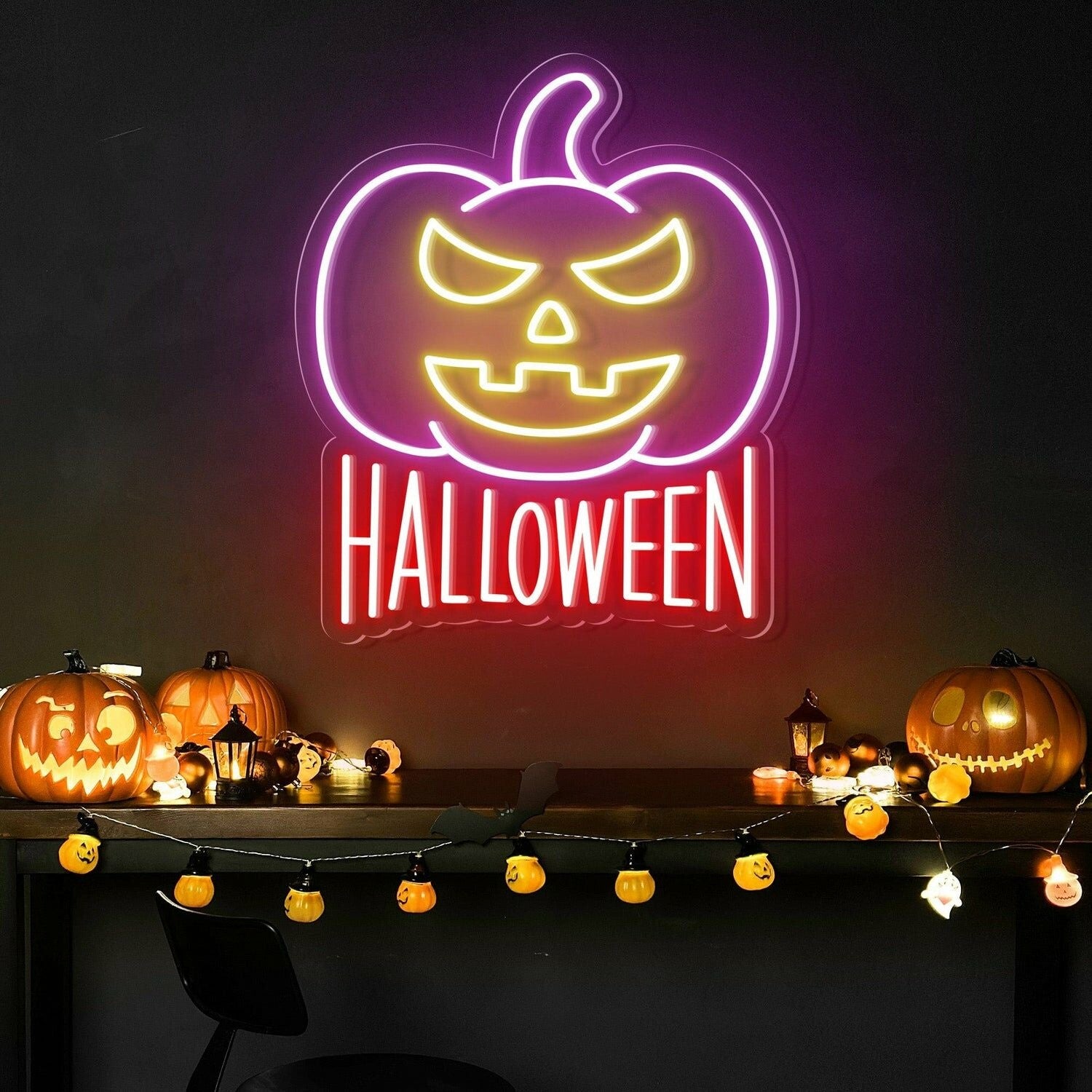 Halloween Pumpkin Neon Sign For Home Bar | Shineneon