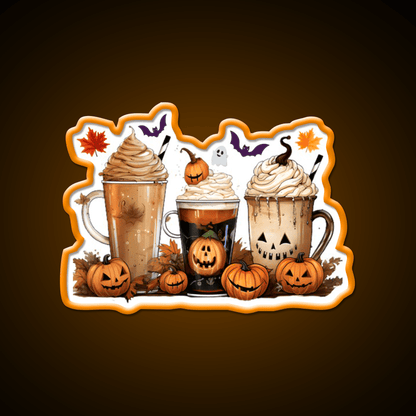 Halloween Pumpkin Spice Latte Coffee Cafe Led Neon Sign Espresso Bar Art Rgb Color - Shineneon