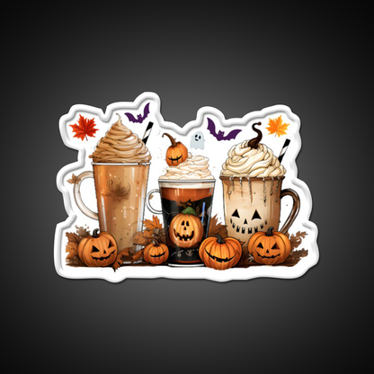 Halloween Pumpkin Spice Latte Coffee Cafe Led Neon Sign Espresso Bar Art Rgb Color