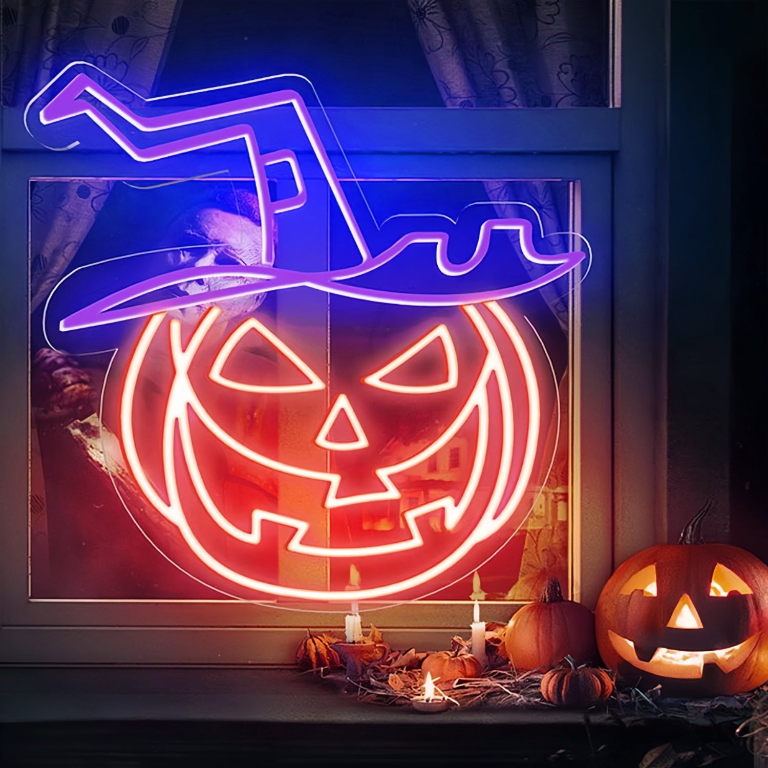 Halloween Pumpkin With Hat Neon Sign | Shineneon