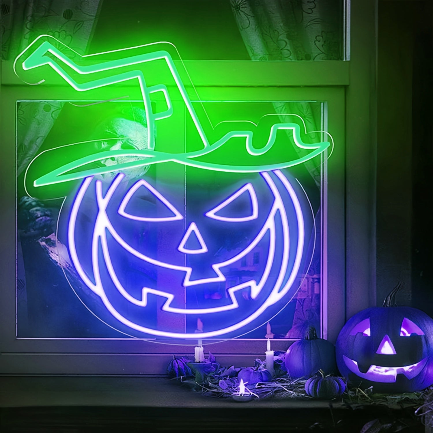 Halloween Pumpkin With Hat Neon Sign | Shineneon