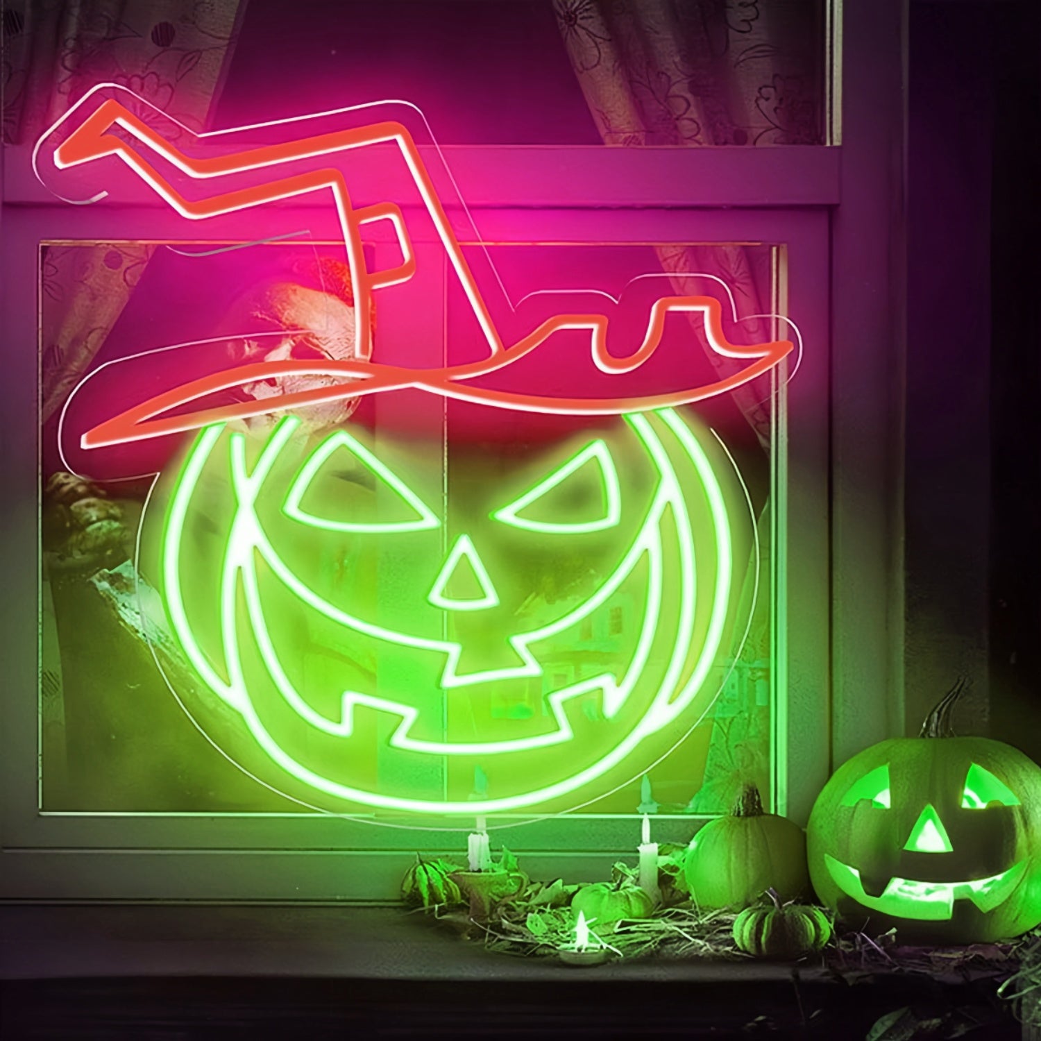 Halloween Pumpkin With Hat Neon Sign | Shineneon