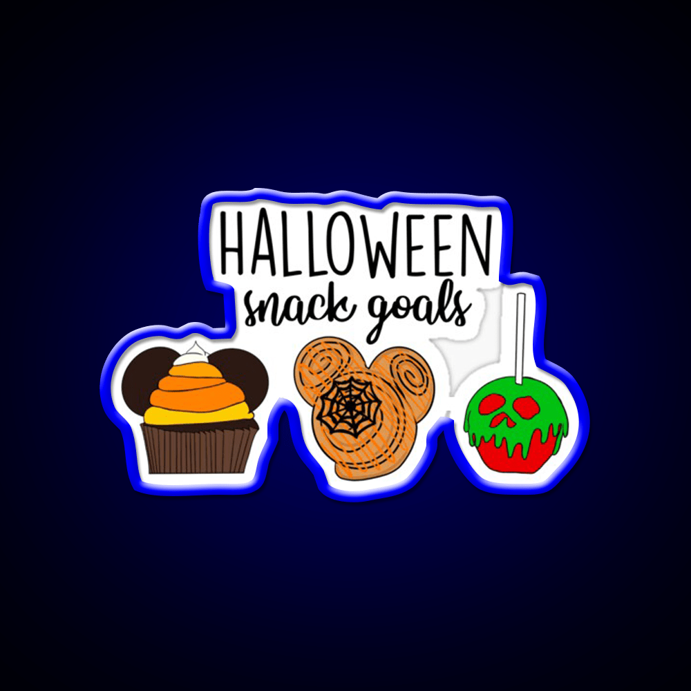 Halloween Snack Goals Snack Food Led Neon Sign Rgb Color - Shineneon