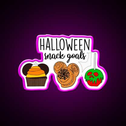 Halloween Snack Goals Snack Food Led Neon Sign Rgb Color - Shineneon