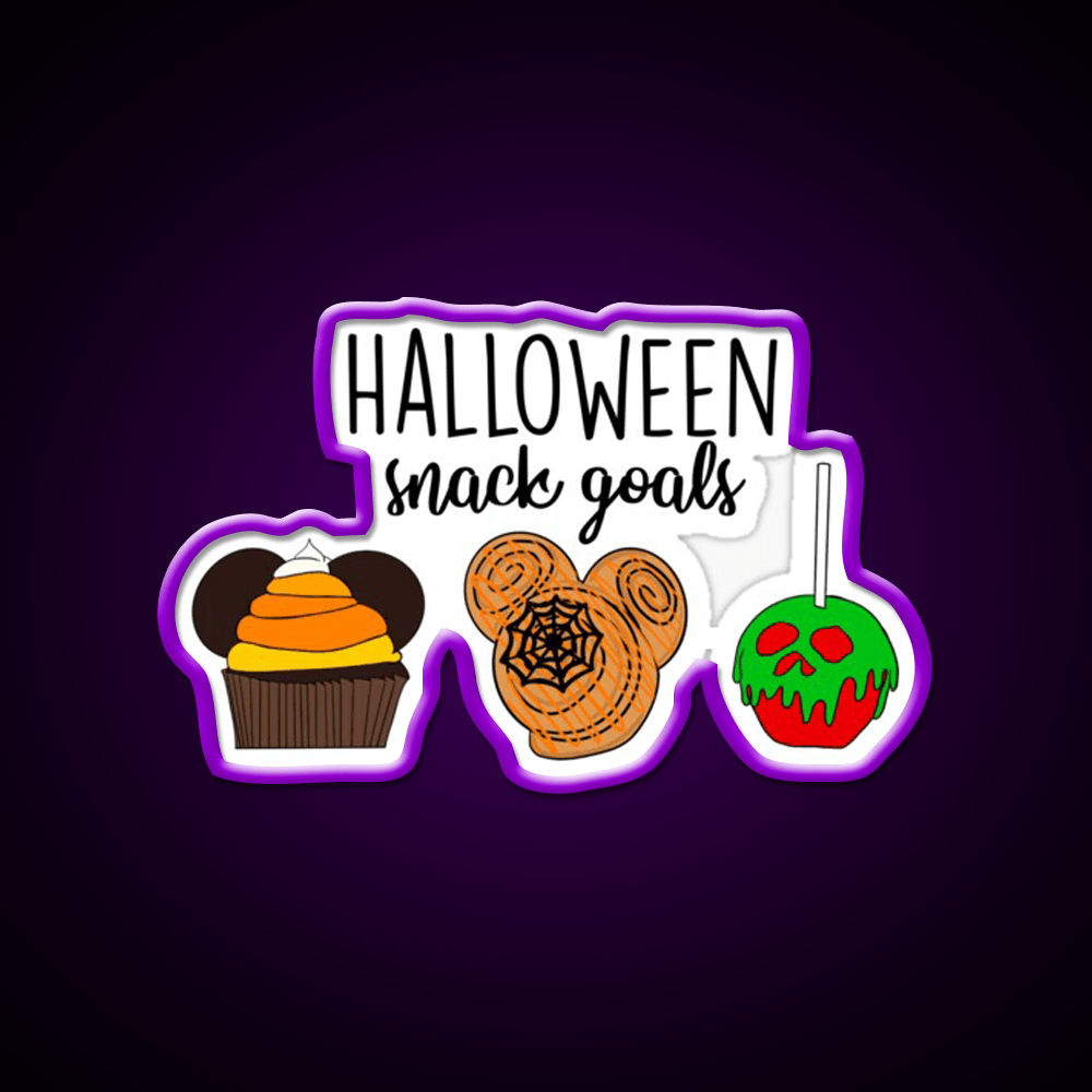 Halloween Snack Goals Snack Food Led Neon Sign Rgb Color - Shineneon