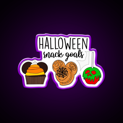 Halloween Snack Goals Snack Food Led Neon Sign Rgb Color - Shineneon