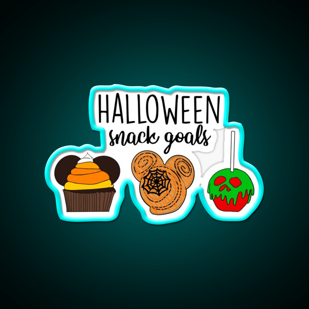 Halloween Snack Goals Snack Food Led Neon Sign Rgb Color - Shineneon
