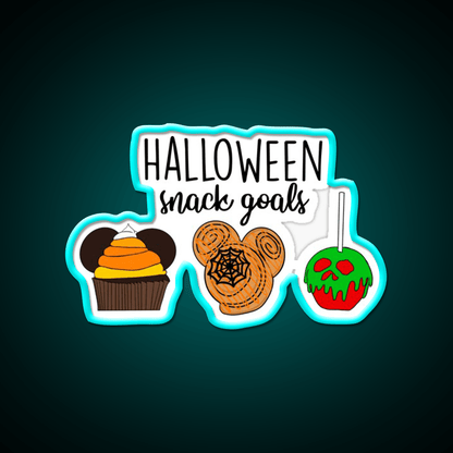 Halloween Snack Goals Snack Food Led Neon Sign Rgb Color - Shineneon
