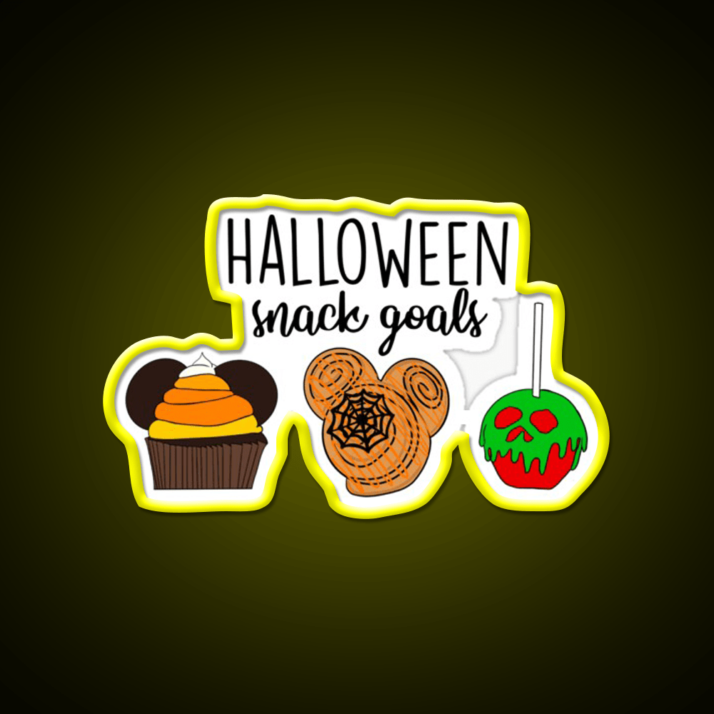 Halloween Snack Goals Snack Food Led Neon Sign Rgb Color - Shineneon