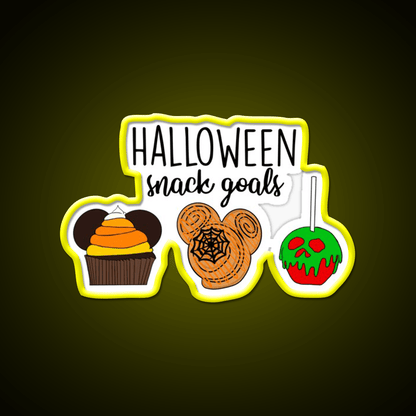 Halloween Snack Goals Snack Food Led Neon Sign Rgb Color - Shineneon