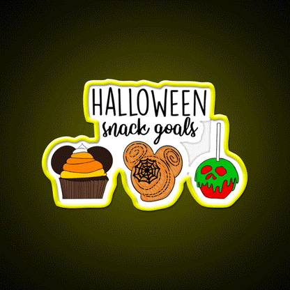 Halloween Snack Goals Snack Food Led Neon Sign Rgb Color - Custom LED neon sign front view