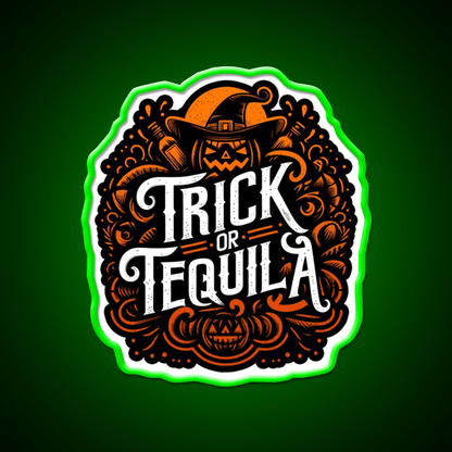 Halloween Trick Or Tequila Party Drink Tequila Led Neon Sign Rgb Color - Shineneon