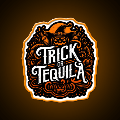 Halloween Trick Or Tequila Party Drink Tequila Led Neon Sign Rgb Color - Shineneon