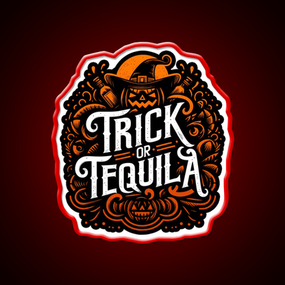 Halloween Trick Or Tequila Party Drink Tequila Led Neon Sign Rgb Color - Shineneon