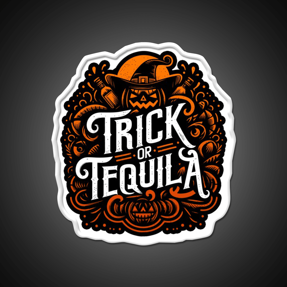 Halloween Trick Or Tequila Party Drink Tequila Led Neon Sign Rgb Color - Shineneon