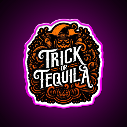 Halloween Trick Or Tequila Party Drink Tequila Led Neon Sign Rgb Color - Shineneon