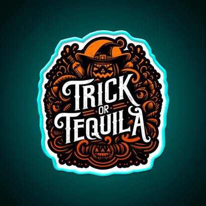 Halloween Trick Or Tequila Party Drink Tequila Led Neon Sign Rgb Color - Shineneon