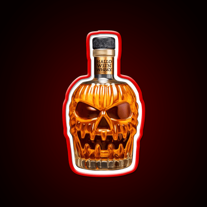 Halloween Whisky Pumpkin Bottle Whiskey Drink Bar Led Neon Sign Rgb Color - Shineneon