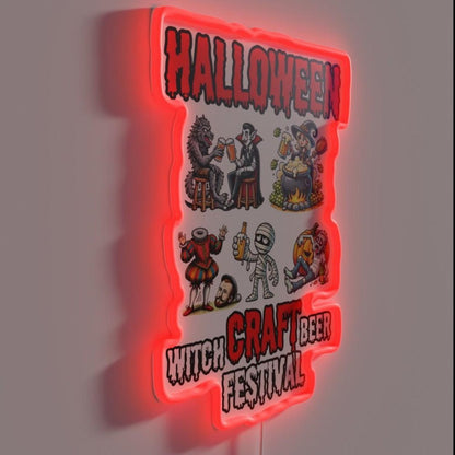 Halloween Witch Craft Beer Festival Rgb Led Neon Sign - Shineneon