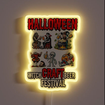Halloween Witch Craft Beer Festival Rgb Led Neon Sign - Shineneon