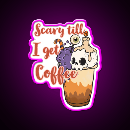 Halloween With Coffee Vibes Cafe Led Neon Sign Espresso Bar Art Rgb Color - Shineneon