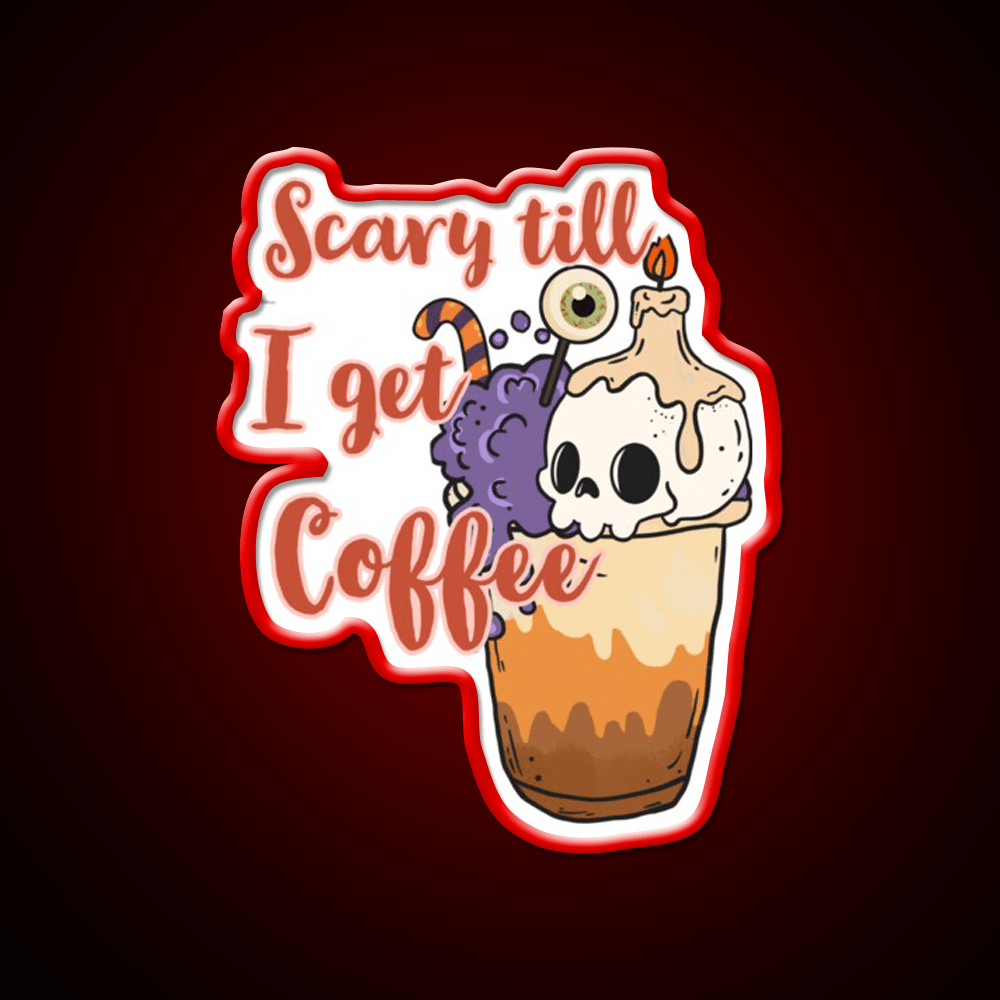 Halloween With Coffee Vibes Cafe Led Neon Sign Espresso Bar Art Rgb Color - Shineneon