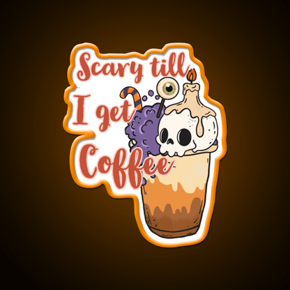 Halloween With Coffee Vibes Cafe Led Neon Sign Espresso Bar Art Rgb Color - Shineneon