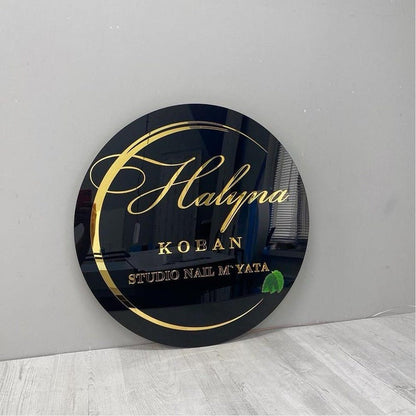 Halyna Studio Nail Acrylic Business Logo Sign - Shineneon