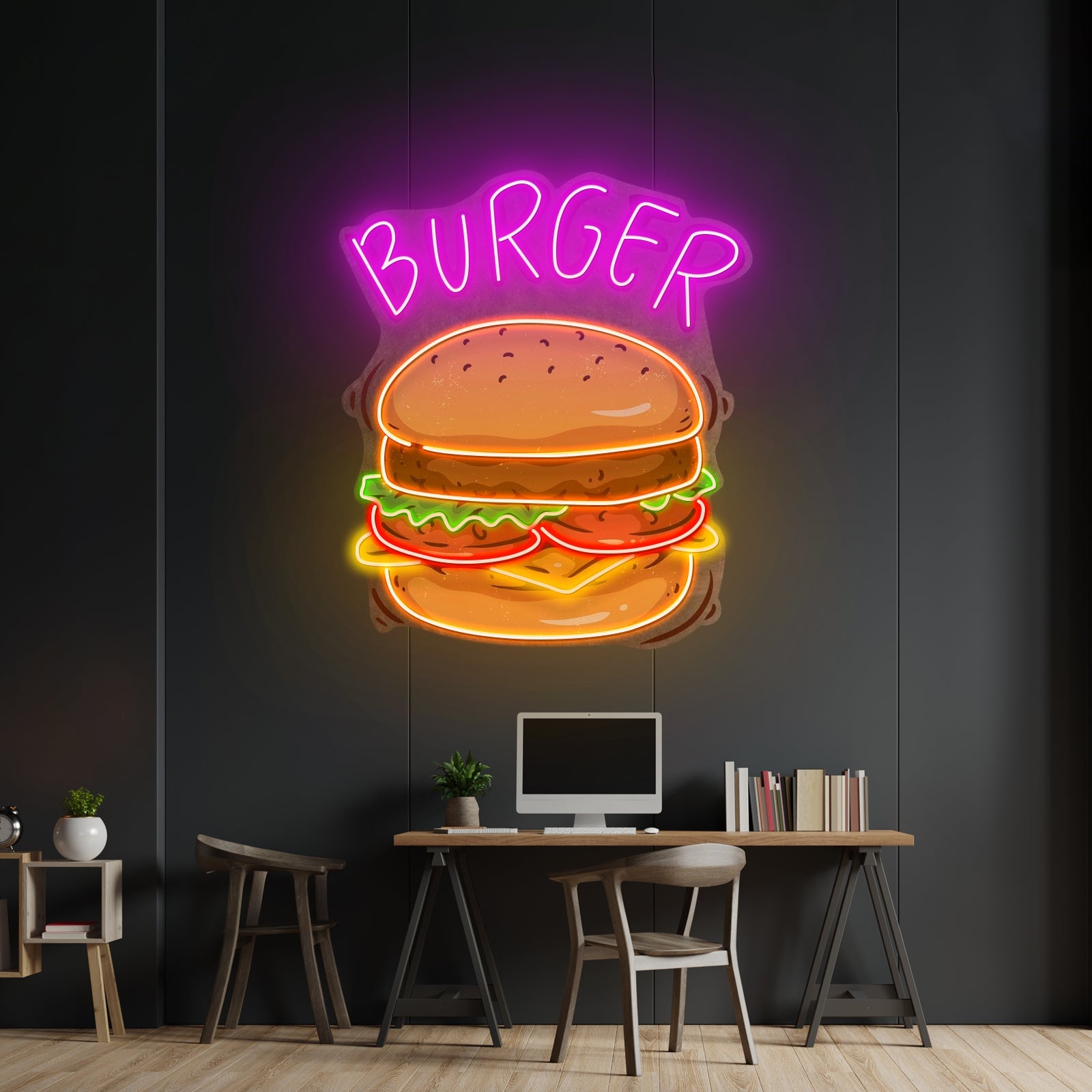 Hamburger Custom Led Signs Artwork For Sale - Shineneon