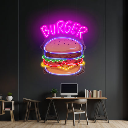 Hamburger Custom Led Signs Artwork For Sale