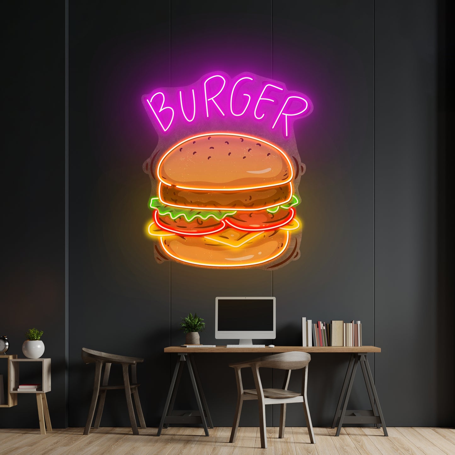 Hamburger Custom Led Signs Artwork For Sale