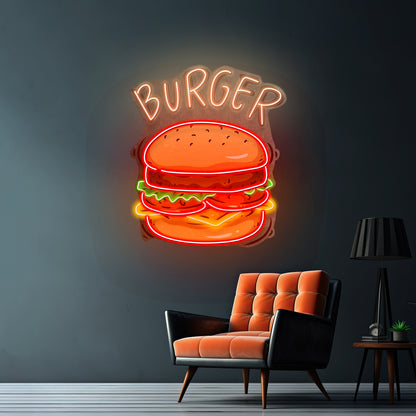 Hamburger Custom Led Signs Artwork For Sale