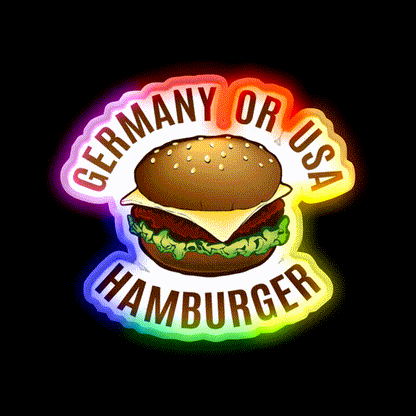 Hamburger Fast Food Led Neon Sign For Burger Place Rgb Color - LED neon sign close-up detail
