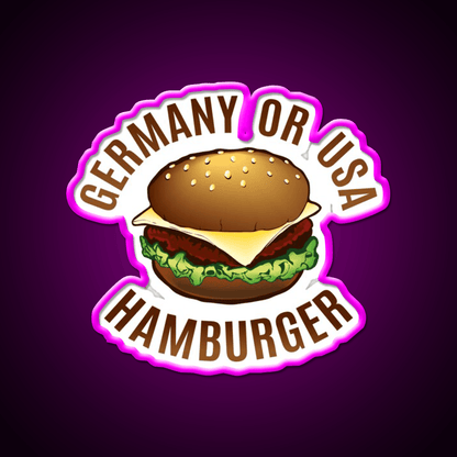 Hamburger Fast Food Led Neon Sign For Burger Place Rgb Color - Shineneon