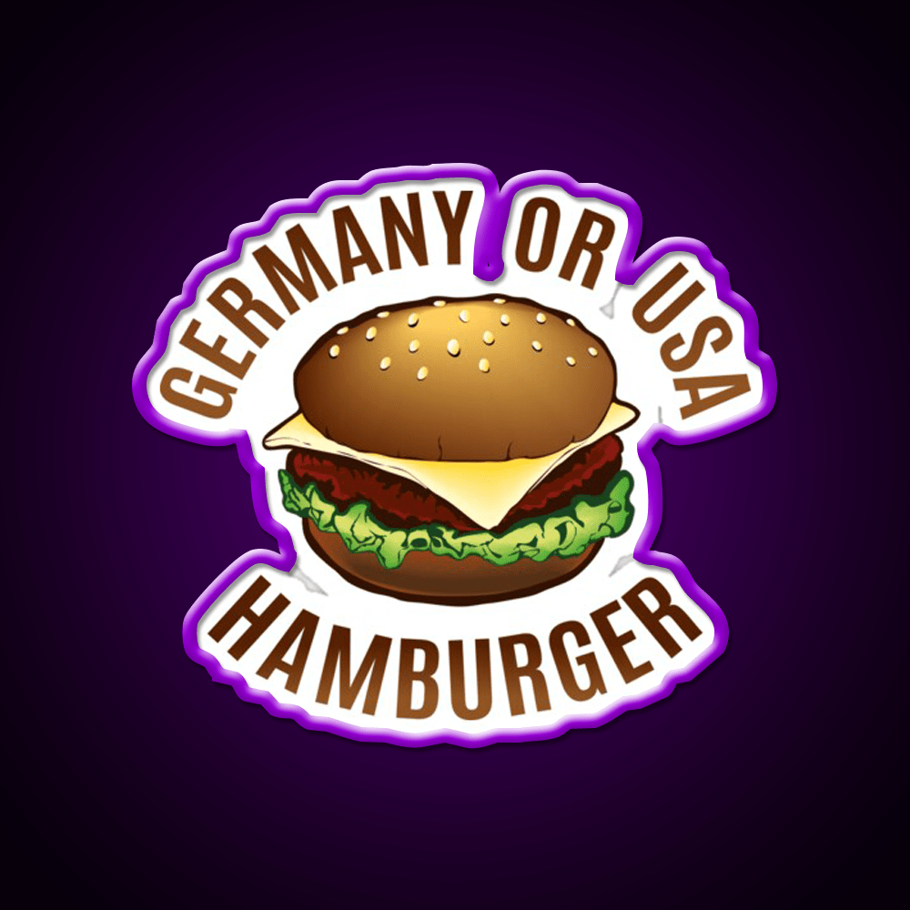 Hamburger Fast Food Led Neon Sign For Burger Place Rgb Color - Shineneon