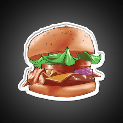 Hamburger Fast Food Led Neon Sign For Burger Place Wall Art Rgb Color - Shineneon