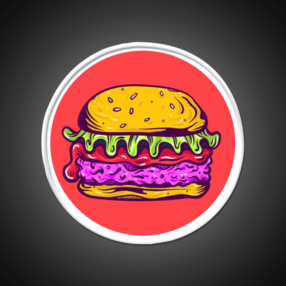 Hamburger Fast Food Led Neon Sign For Burger Place Wall Decor Rgb Color - Shineneon