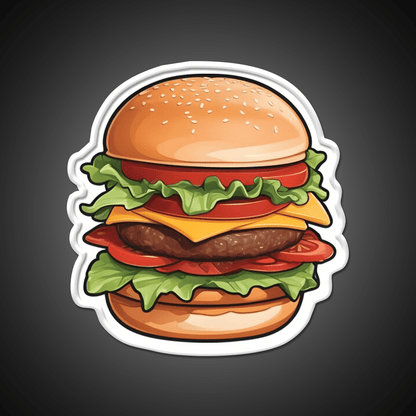 Hamburger Food Burger Fast Food Led Neon Sign For Burger Place Rgb Color - Shineneon