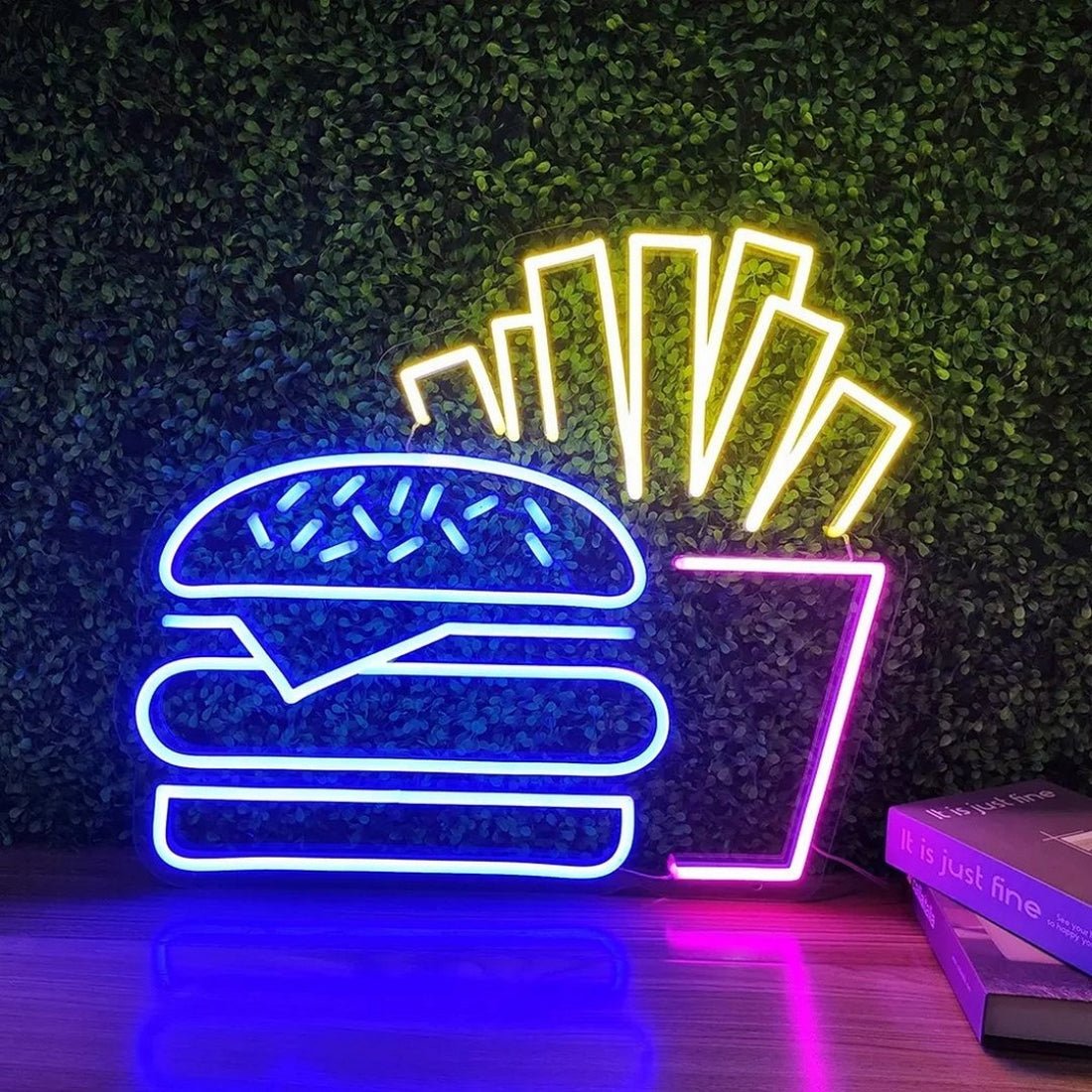 Hamburger Fries Led Sign Business Neon Sign - Shineneon
