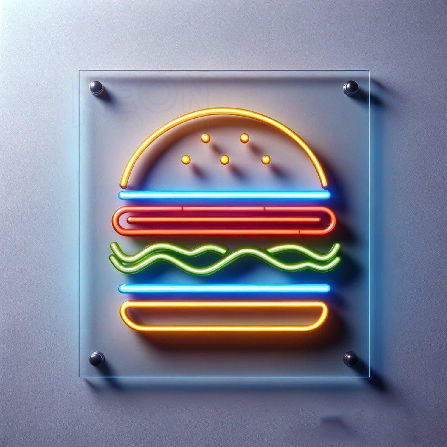 Hamburger Layered Led Neon Sign For Fast Food Shop Outdoor Decor | Shineneon