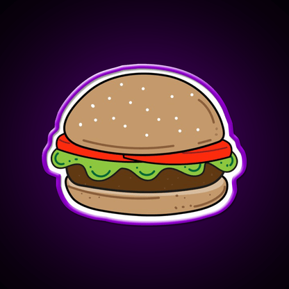 Hamburger Snack Food Led Neon Sign For Snack Room Rgb Color - Shineneon