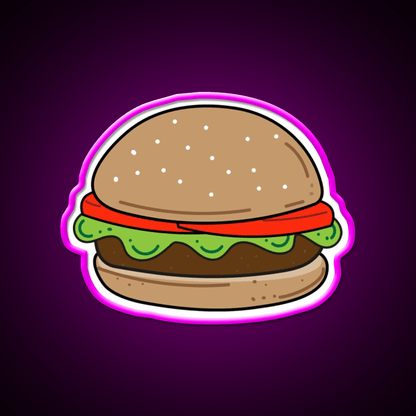 Hamburger Snack Food Led Neon Sign For Snack Room Rgb Color - Shineneon