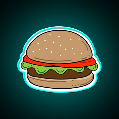 Hamburger Snack Food Led Neon Sign For Snack Room Rgb Color - Shineneon