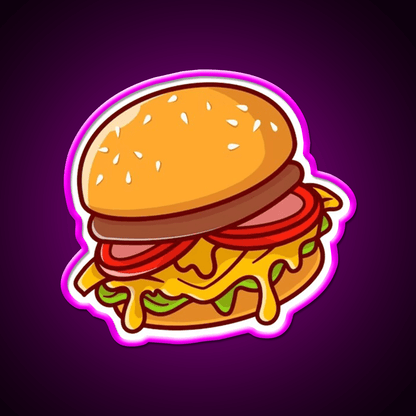 Hamburger Snack Food Led Neon Sign Rgb Color - Shineneon