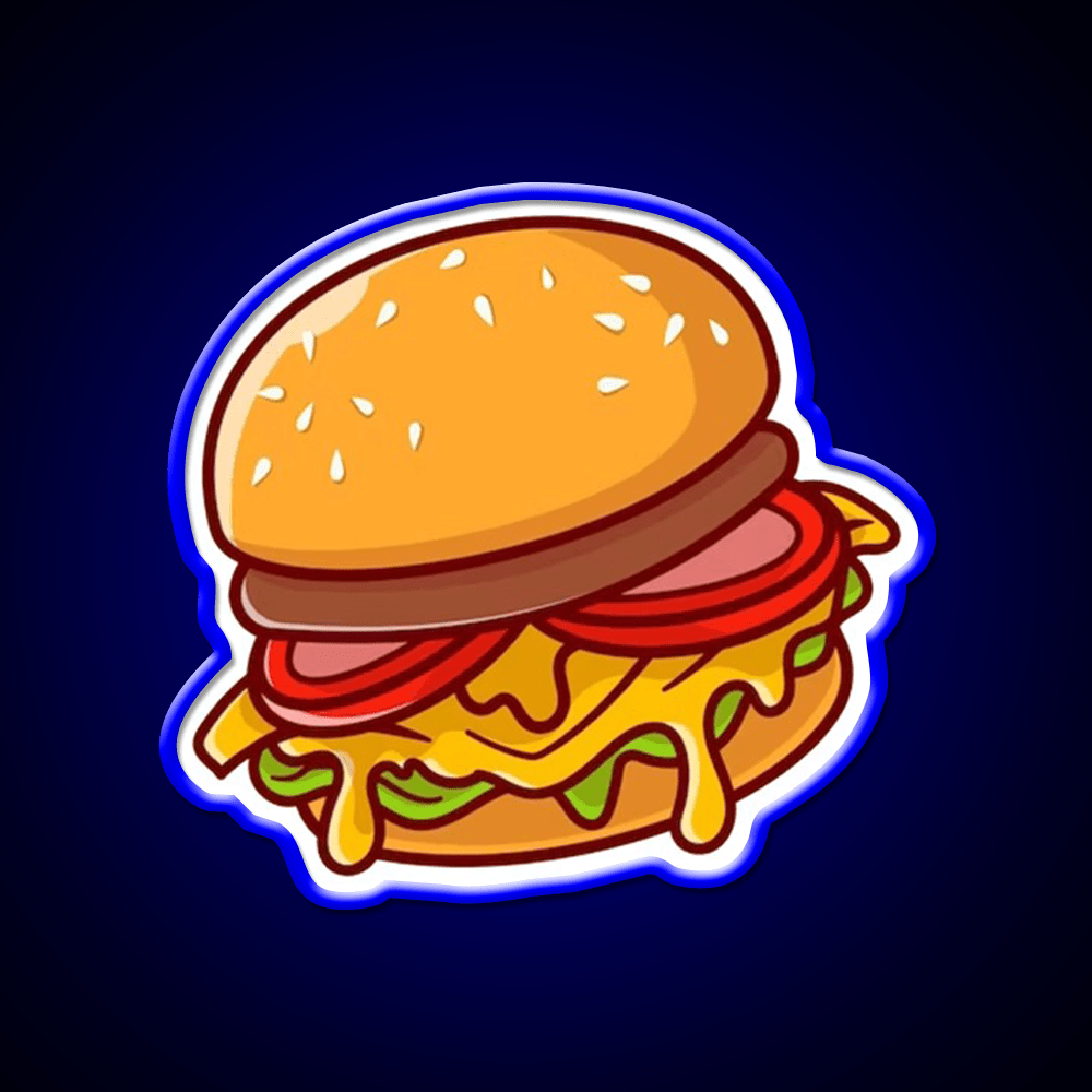 Hamburger Snack Food Led Neon Sign Rgb Color - Shineneon