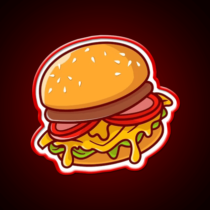 Hamburger Snack Food Led Neon Sign Rgb Color - Shineneon